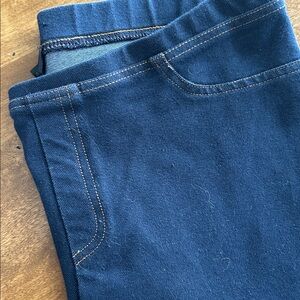 Brand- Soft Works  ladies pull on Dark Blue Denim Jeans with cuff light and soft